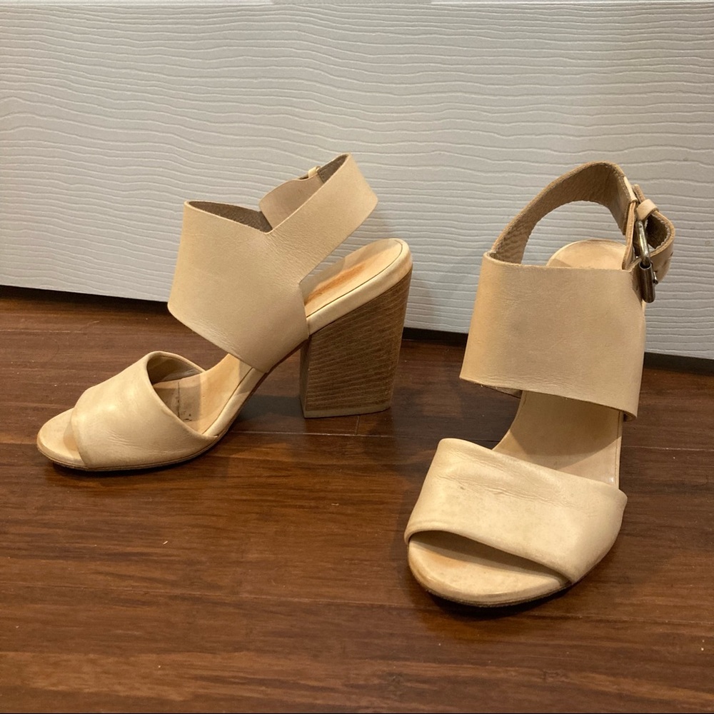 Marsèll nude leather stacked block heel sandals 36.5